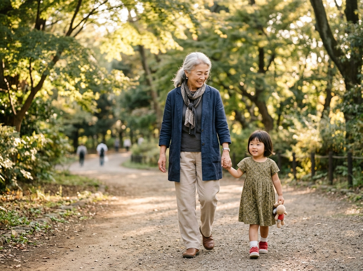 お孫さんとのお出かけも、写真も、いきいきとした表情で。
