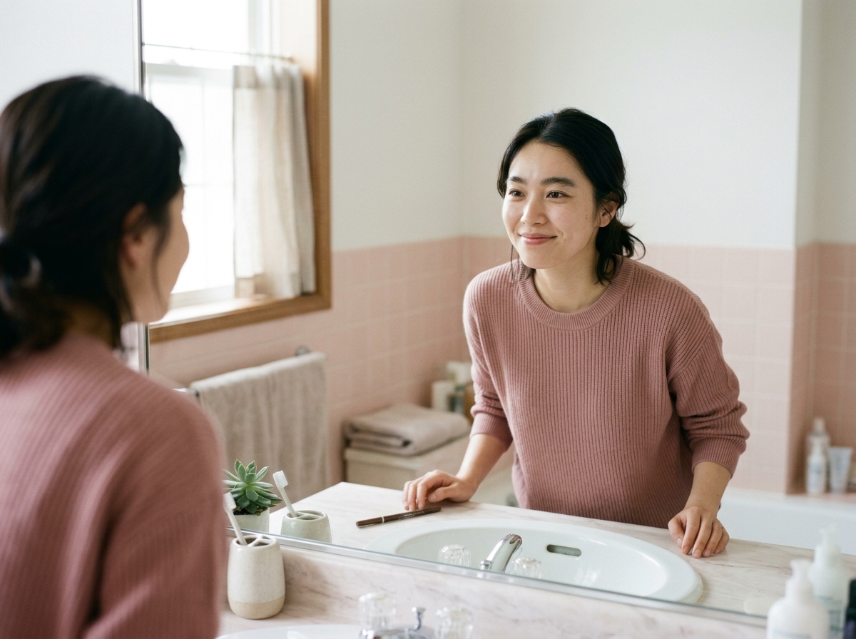鏡の前で、力まなくていい朝になる