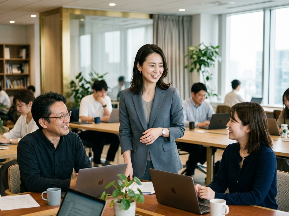 新しい職場の初日、挨拶回りも気負わず臨める。