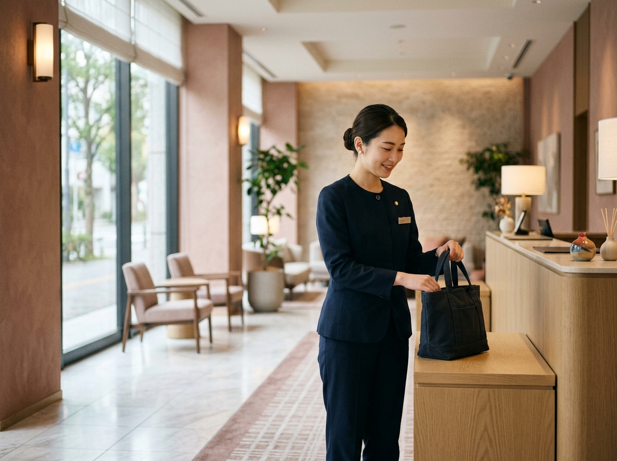 早番の開店前。鏡を見ずに、もう準備できている