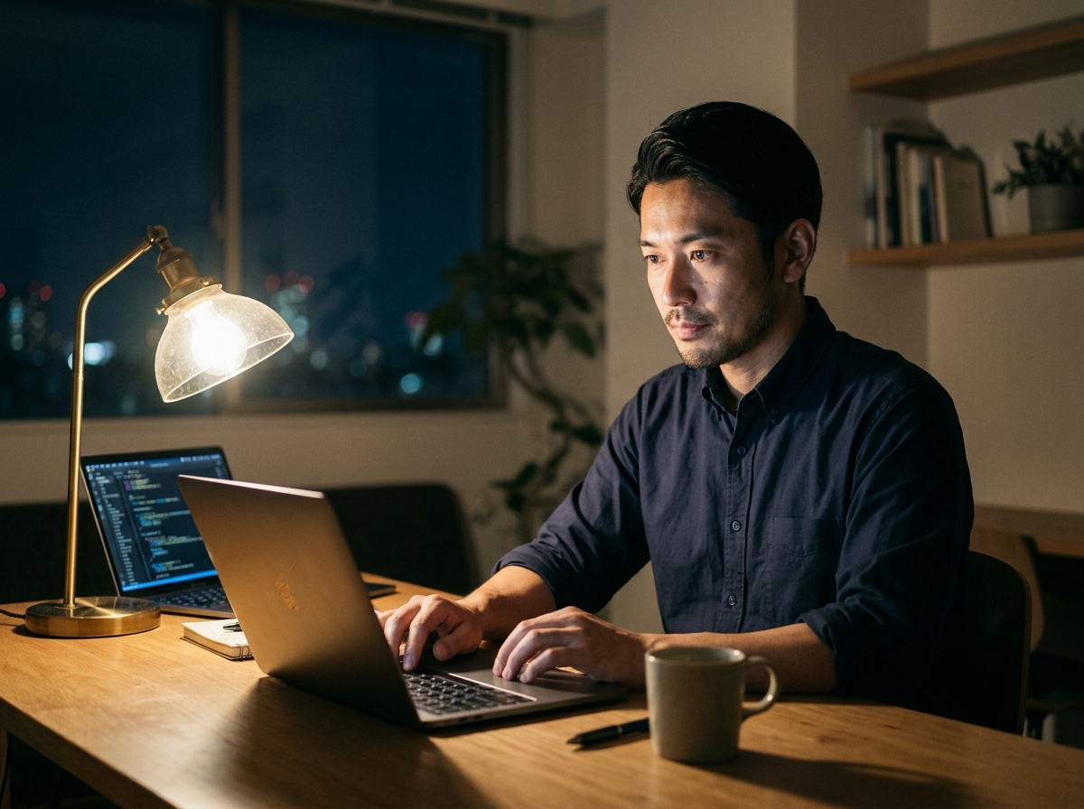 深夜の仕事明けでも、疲れ顔に足を引っ張られない