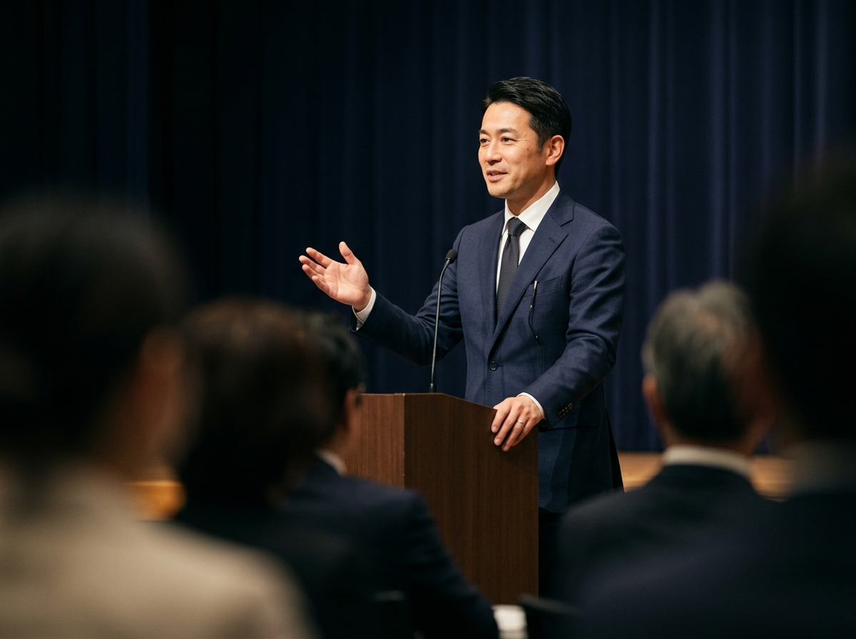 登壇やセミナーで、視線を集めても顔で負けない