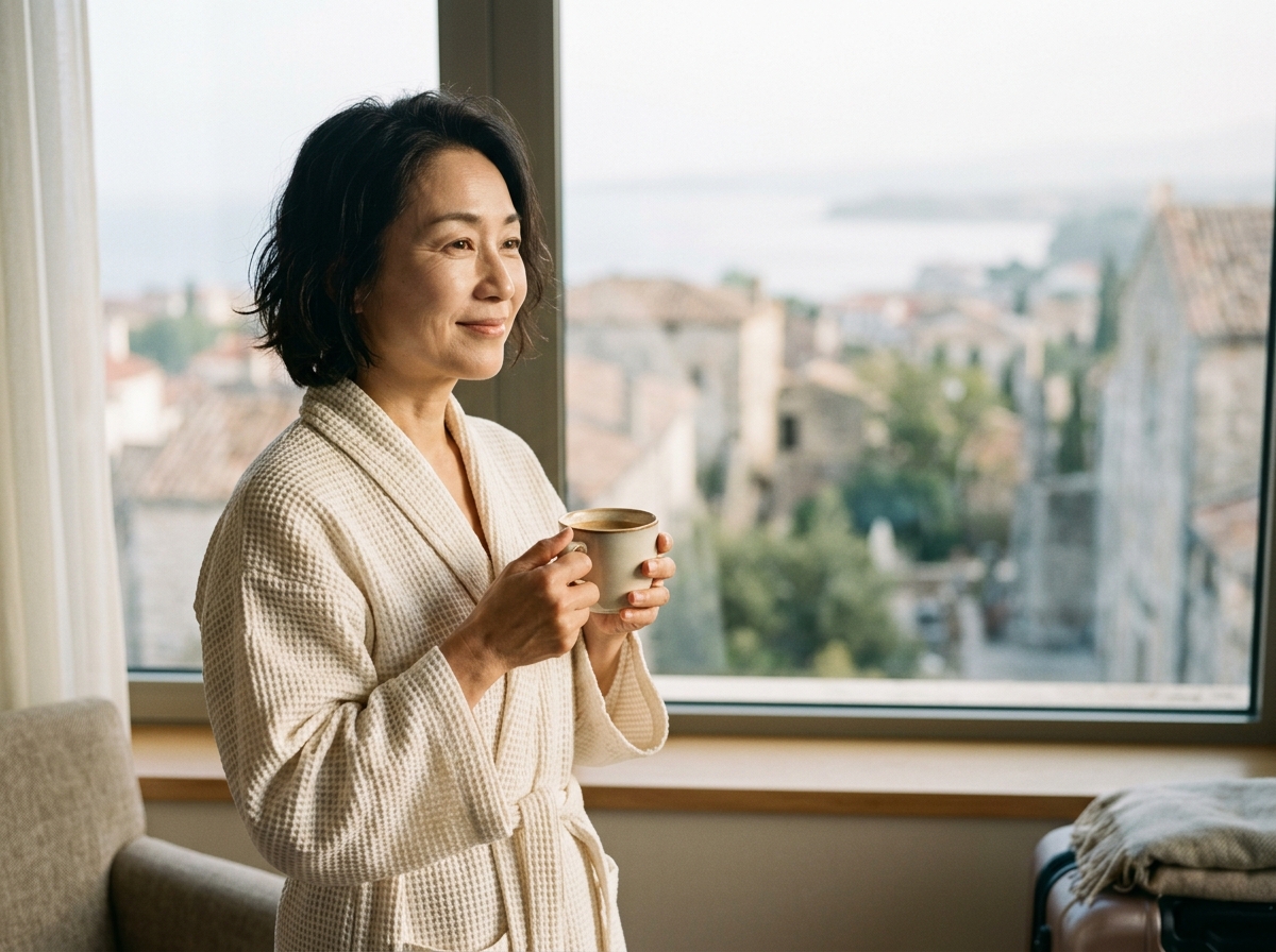 夫婦ふたりの旅も、すっぴんに近い朝も、気おくれしない。