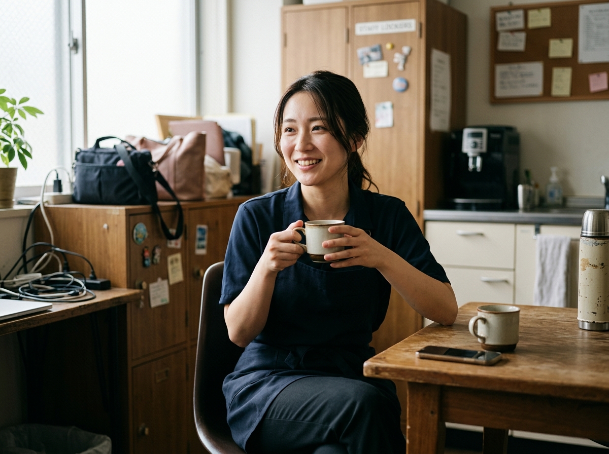 短い休憩でも、お直しに追われない