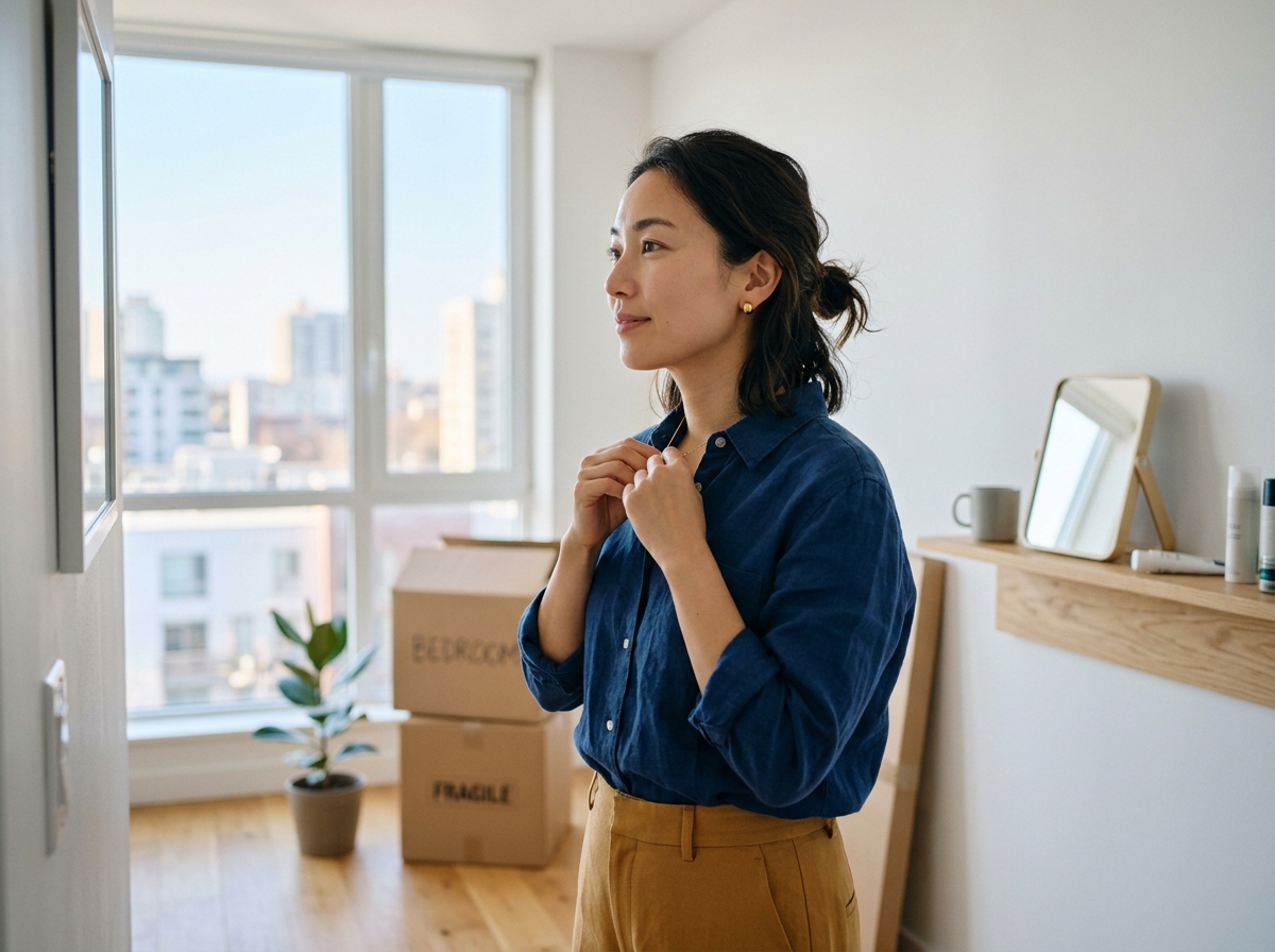 渡航直後の慌ただしい朝も、鏡の前で消耗しない。